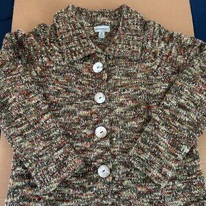 Cardigan sweater with big buttons